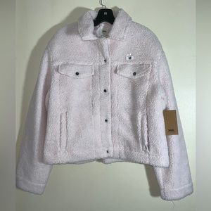 Vans Boxy Women's Sherpa Jacket in Orchid Ice Zip Front New with Tags $130